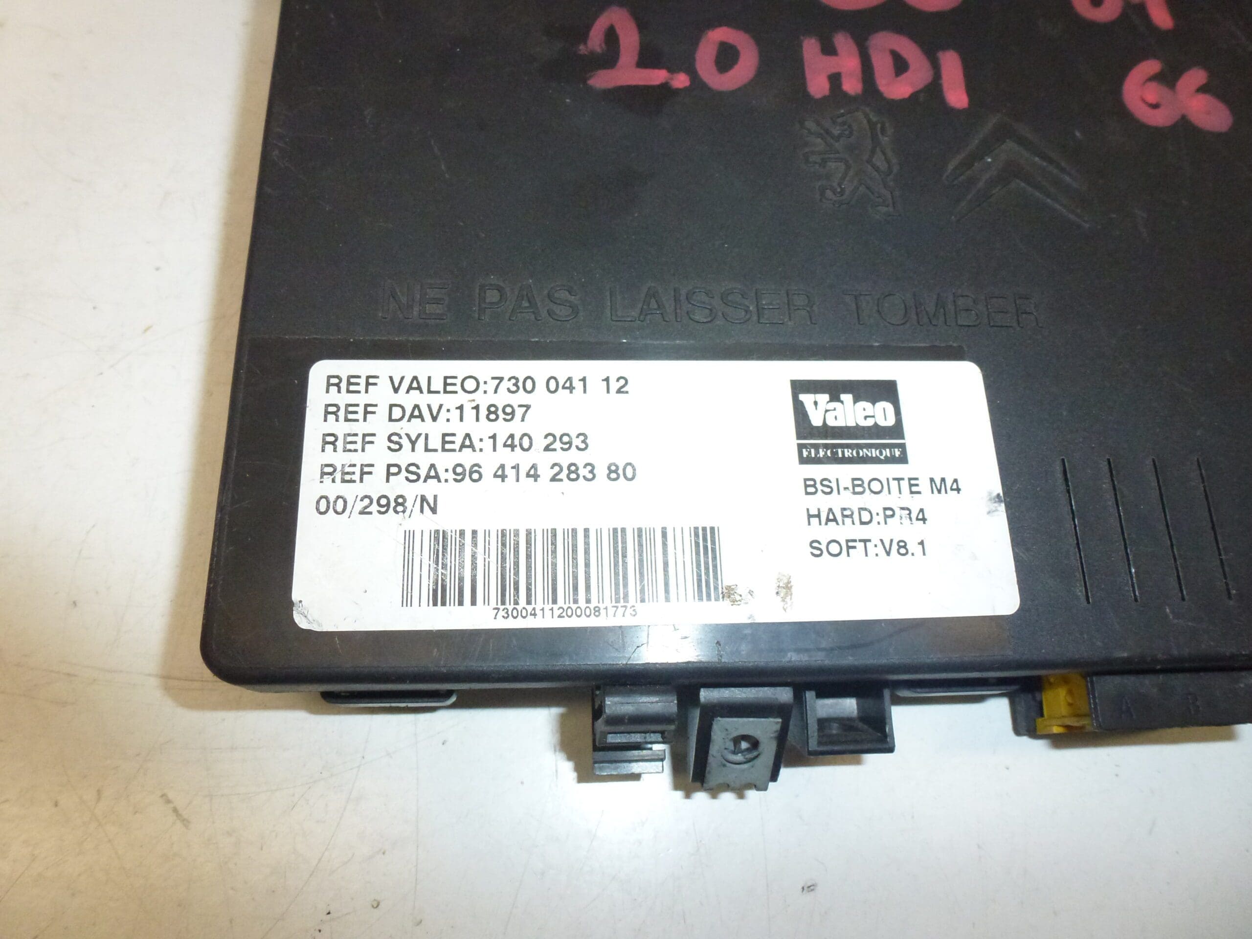 ECU BSI Valeo BOITE M4 9641428380 73004112 - Image 2