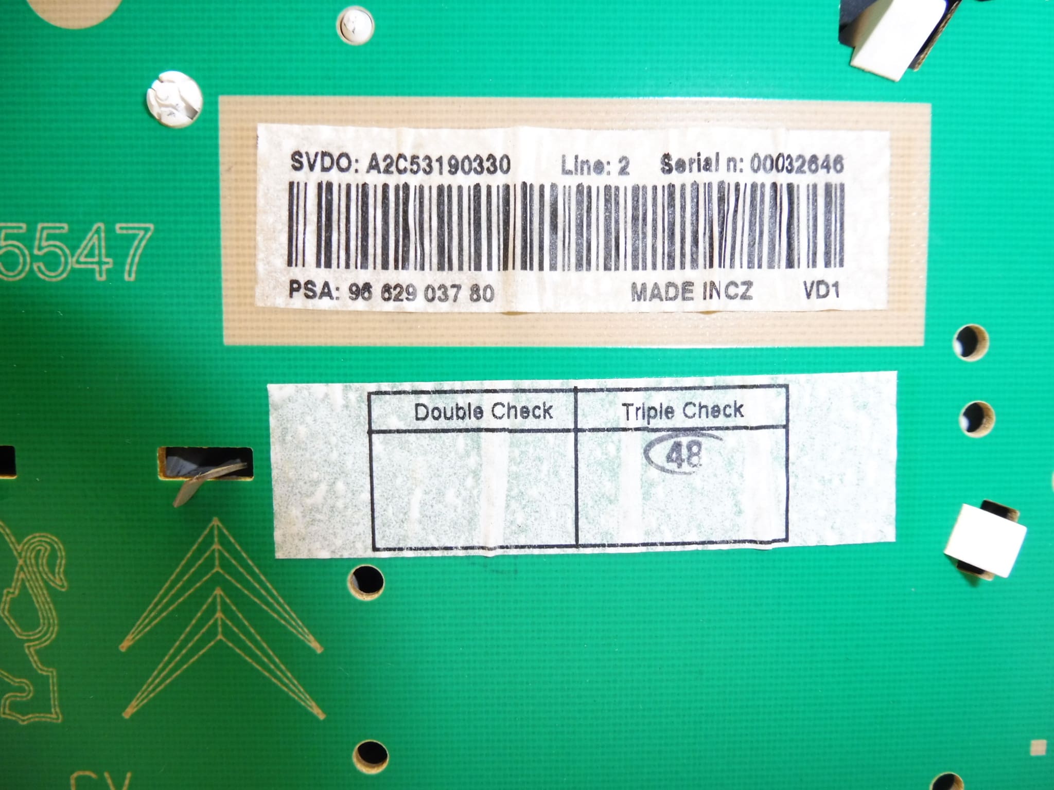 Такометър Peugeot 207 на пробег 145000 км 9662903780 6103EJ - Image 2