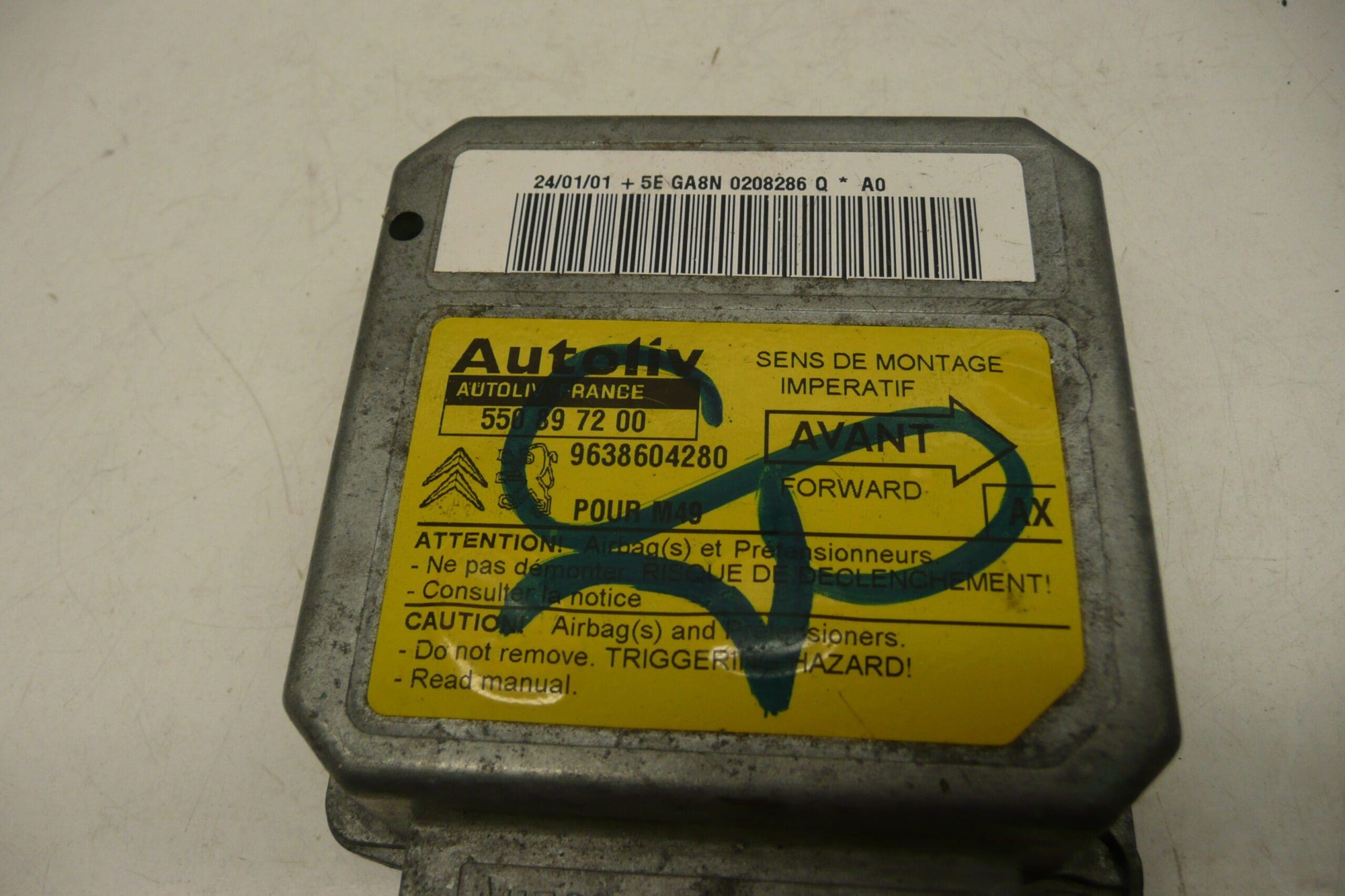 Единица за въздушни възглавници Citroën Berlingo I 9638604280 - Image 2