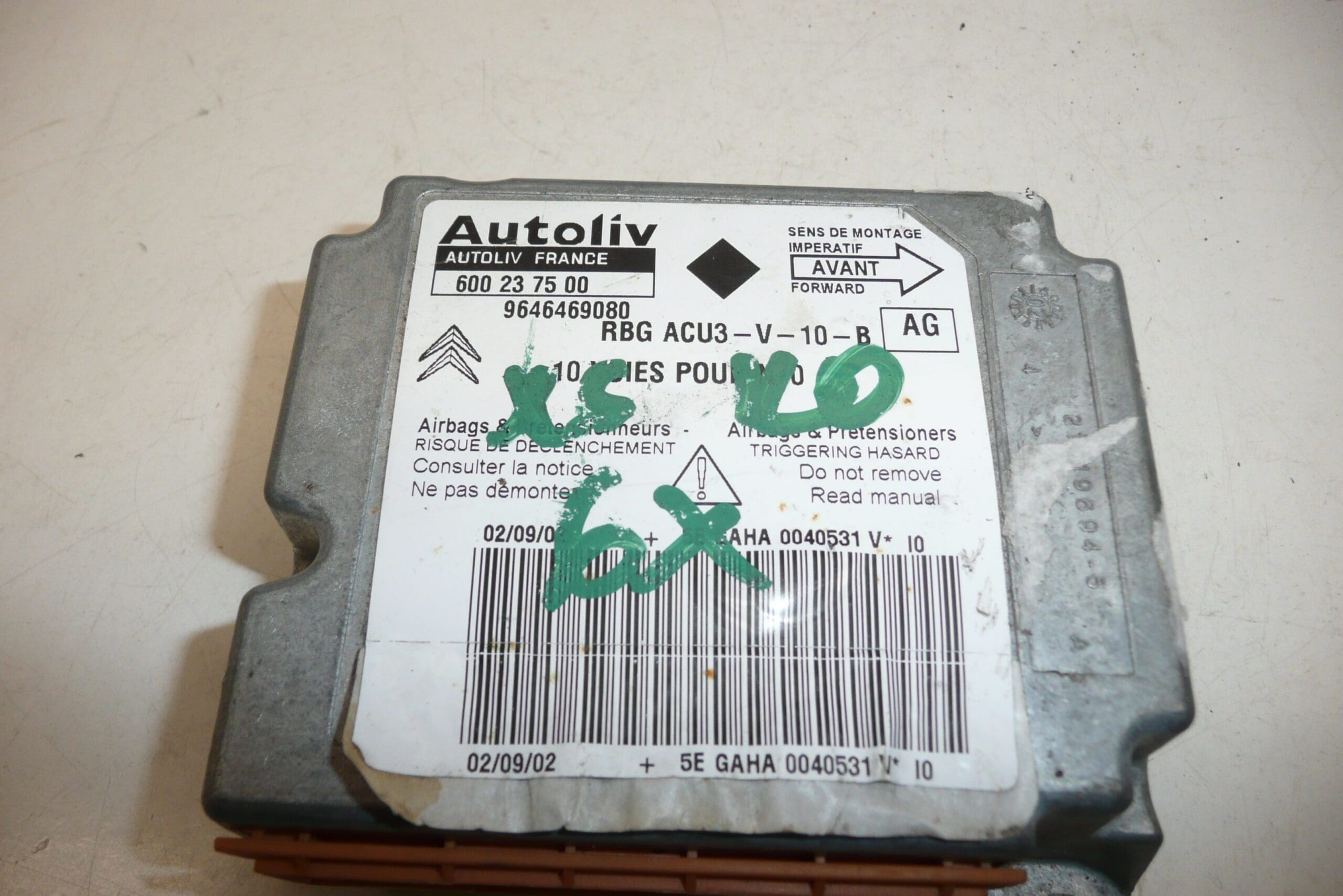 Възглавница на въздушната въздушна възглавница Citroën Xsara II 9646469080 - Image 2