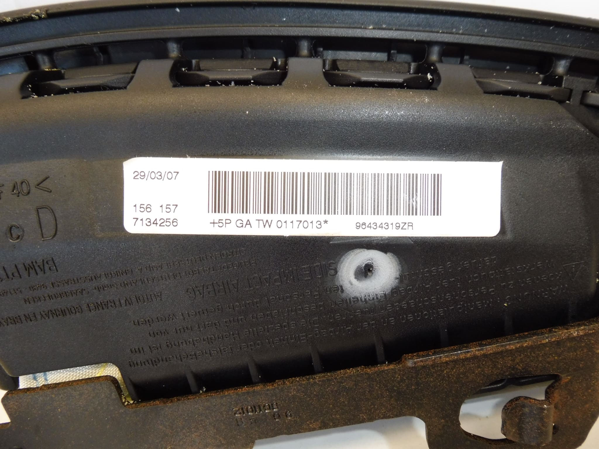 Airbag за дясна седалка Citroën C3 Pluriel 96434319ZR 8216JZ - Image 2