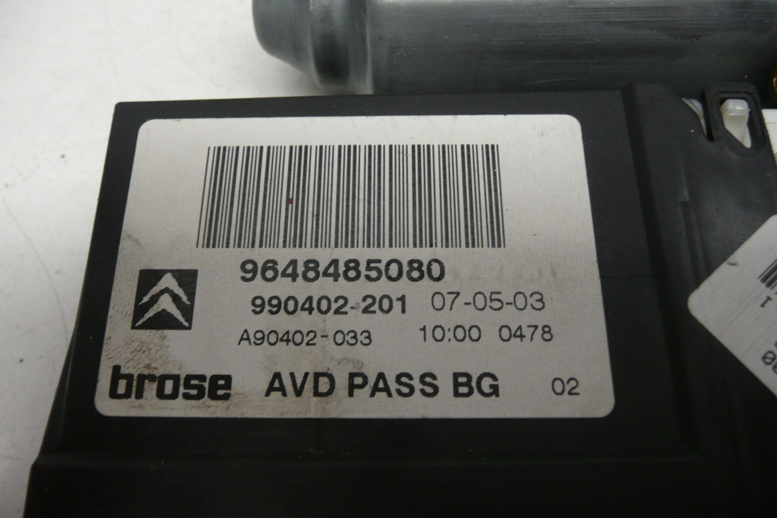 Citroën C5 моторче за предно дясно стъкло 9648485080