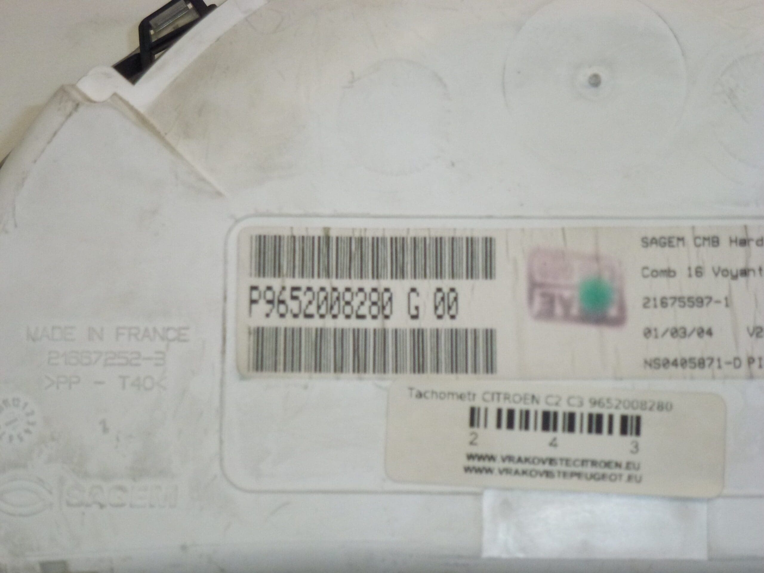Скоростомер Citroën C2 C3 9652008280