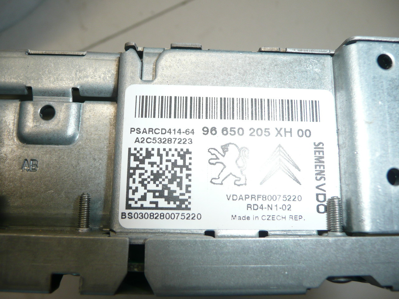 Радио радио CD RD4-N1-02 Citroën Peugeot 96650205XH