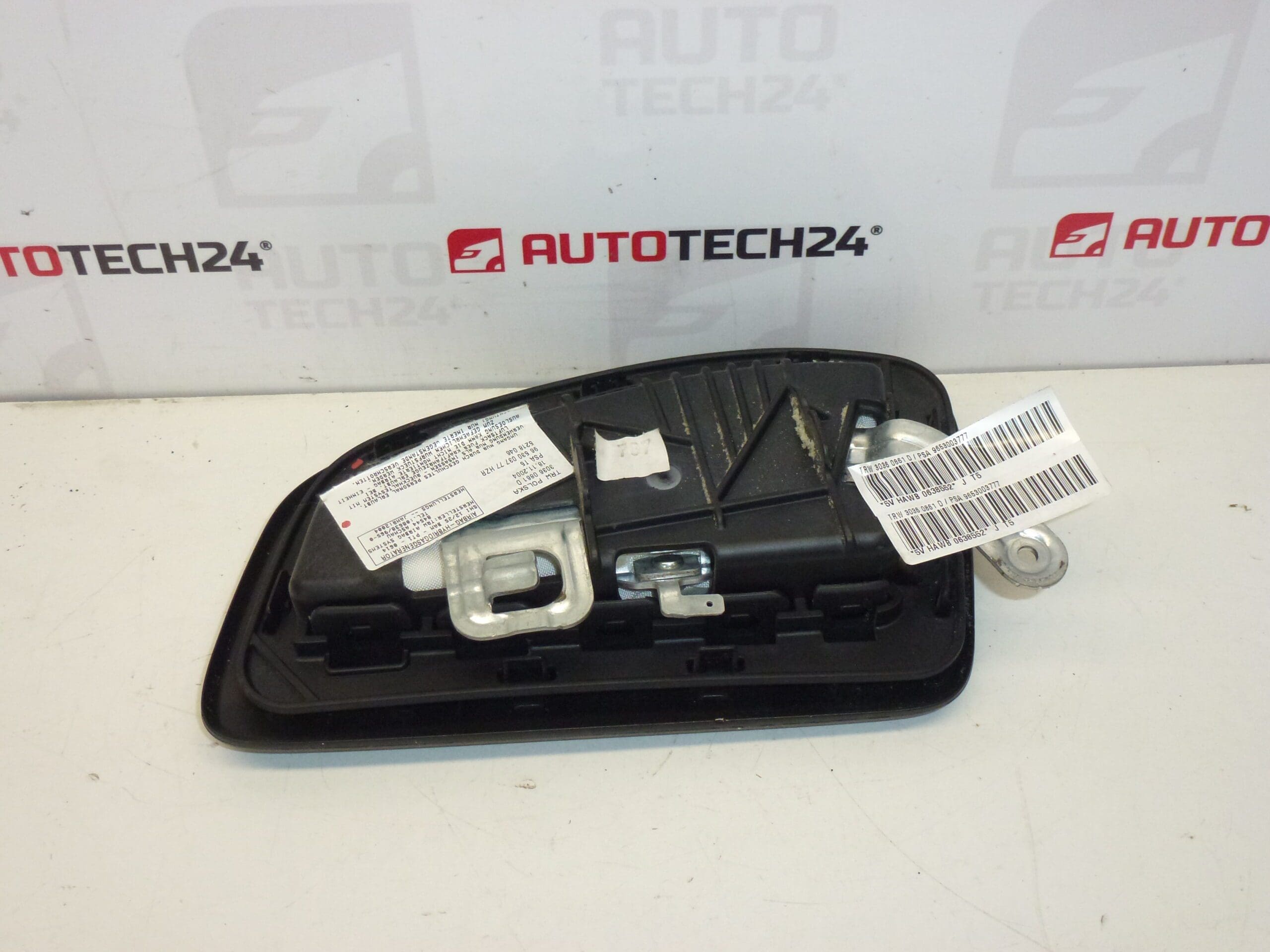 Ляв страничен въздушен възглавник за седалка Peugeot 307 9653003777 8216FT 8216LR - Image 2