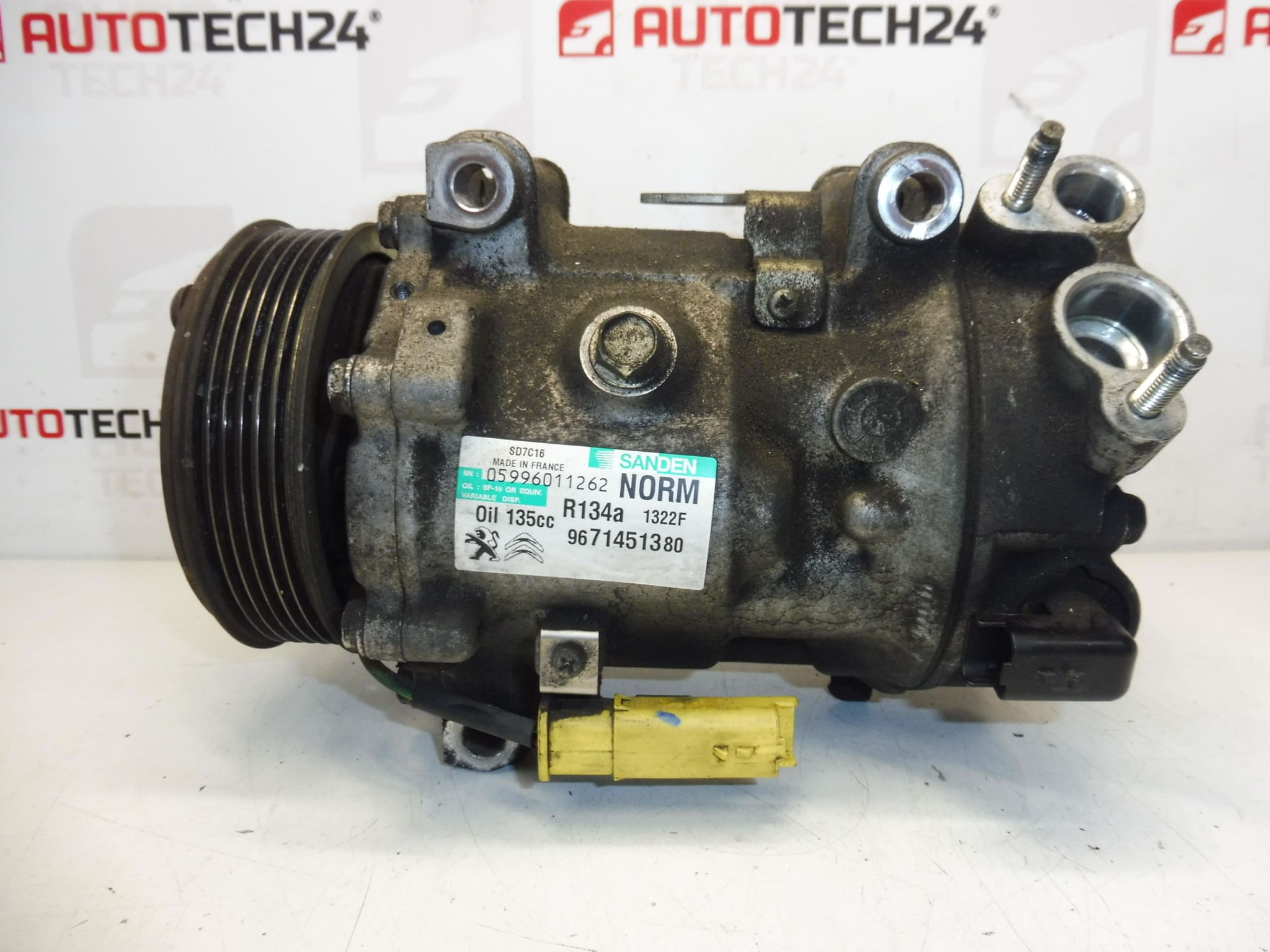 Компресор за климатик Sanden SD7C16 9671451380 1322F 6453ZS - Image 2